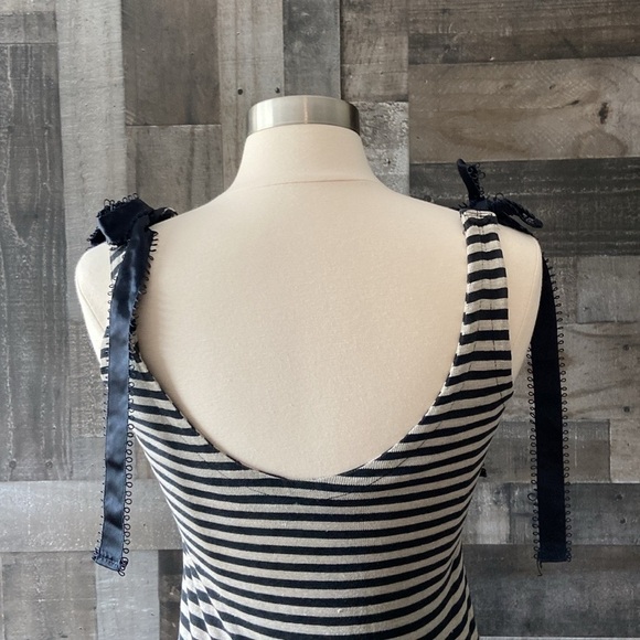 Handmade dropwaist 1920s flapper dress large stripes Halloween costume party - Picture 6 of 12